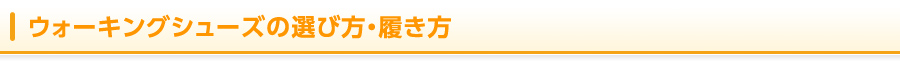 ウォーキングシューズの選び方・履き方